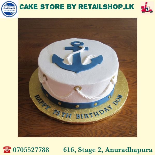 Navy Themed Birthday Cake